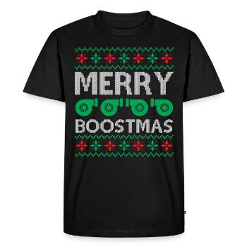Engine Car Tuning Ugly Christmas - Joyeux Boostmas - T-shirt Premium bio Homme - noir - Devant - Nico (187cm)