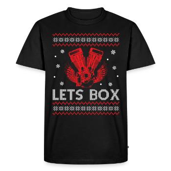 Ugly Christmas Engine Car Tuning - Lets Box - T-shirt Premium bio Homme - noir - Devant - Nico (187cm)