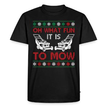 Tonte de Noël laide - Oh quel plaisir de tondre - T-shirt Premium bio Homme - noir - Devant - Nico (187cm)