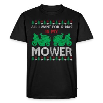 Tonte de Noël moche - Tout ce que je veux pour Noël est mon - T-shirt Premium bio Homme - noir - Devant - Nico (187cm)