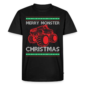Monster Truck Ugly Christmas - Merry Monster Chris - T-shirt Premium bio Homme - noir - Devant - Nico (187cm)
