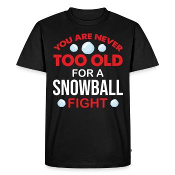 Snowball Fight - I Can't I Have Snowball Fight - Men's Premium Organic T-Shirt - black - Front - Nico (187cm)
