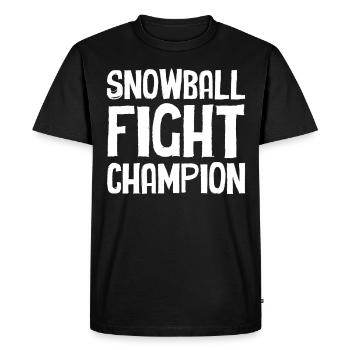 Snowball Fight - Snowball Fight Champion - Men's Premium Organic T-Shirt - black - Front - Nico (187cm)