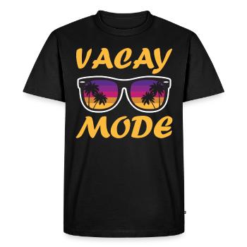Vacances en famille 2023 - Vacay Fashion - T-shirt Premium bio Homme - noir - Devant - Nico (187cm)