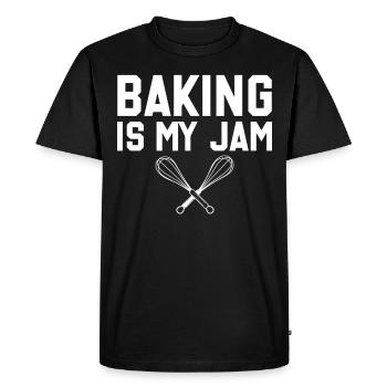 Baking Is My Jam Bread Baking - Men's Premium Organic T-Shirt - black - Front - Nico (187cm)