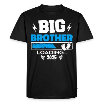 Big Brother Loading 2025 Promoted To Big Brother - Men's Premium Organic T-Shirt - black - Front - Nico (187cm)