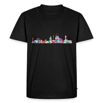 COLOGNE KONFETTI SKYLINE KÖLLE ALAAF JECKEN CARNIVAL - T-shirt Premium bio Homme - noir - Devant - Nico (187cm)