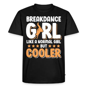 Breakdance Girl Girls - Men's Premium Organic T-Shirt - black - Front - Nico (187cm)