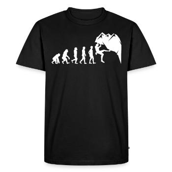 Rock Climbing Bouldering Wall Climber Evolution - Men's Premium Organic T-Shirt - black - Front - Nico (187cm)