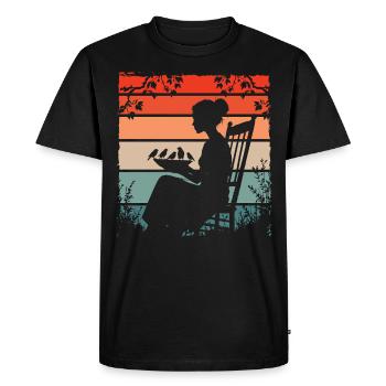 alimentation des oiseaux - T-shirt Premium bio Homme - noir - Devant - Nico (187cm)
