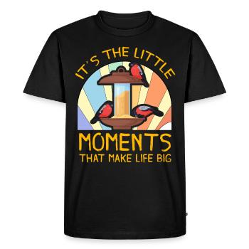 It's the little moments that makes life big - Men's Premium Organic T-Shirt - black - Front - Nico (187cm)