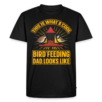 Voici à quoi ressemble un papa qui nourrit un oiseau cool - T-shirt Premium bio Homme - noir - Devant - Nico (187cm)
