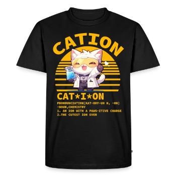 Cation - T-shirt Premium bio Homme - noir - Devant - Nico (187cm)