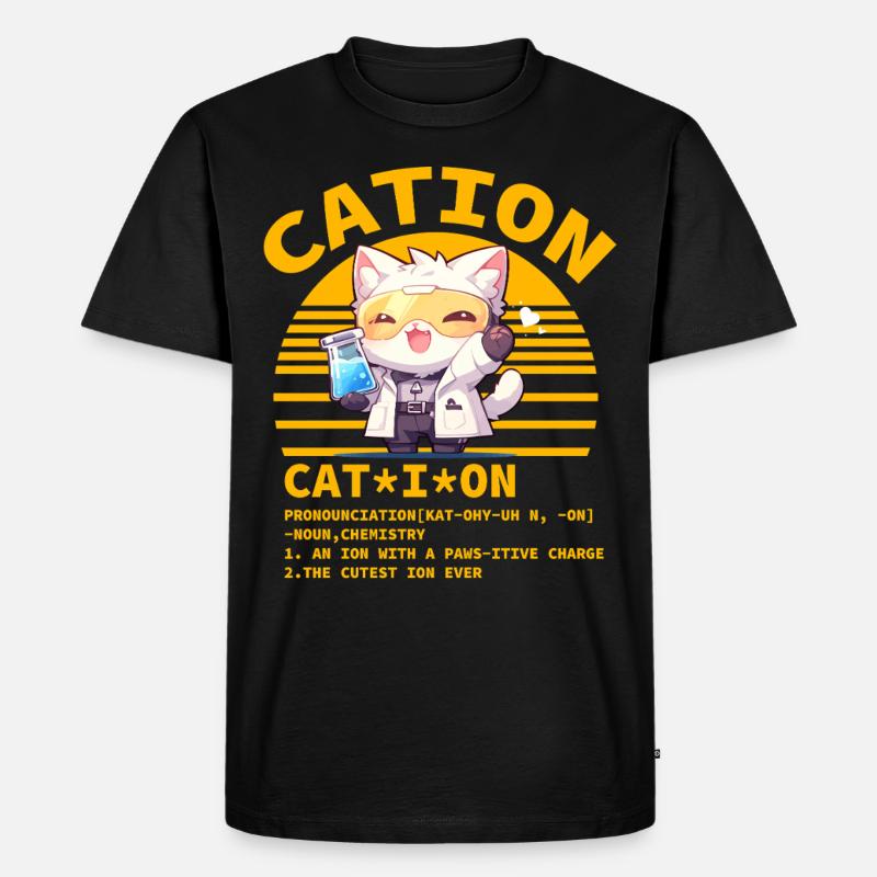 Kation - Männer Premium Bio T-Shirt - Schwarz