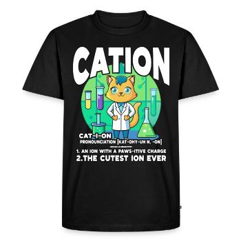 Cation - T-shirt Premium bio Homme - noir - Devant - Nico (187cm)