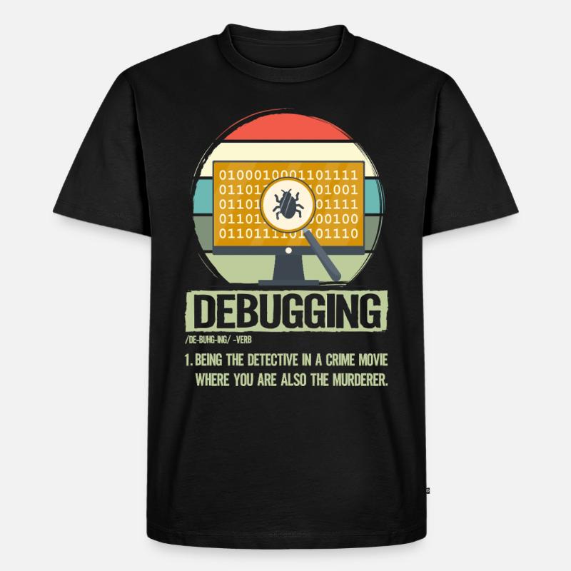 Debuggen - Männer Premium Bio T-Shirt - Schwarz