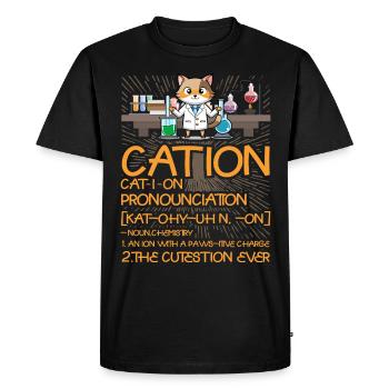 Cation - T-shirt Premium bio Homme - noir - Devant - Nico (187cm)