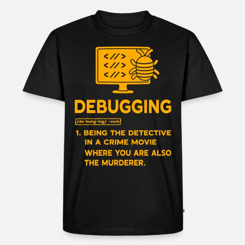 Debuggen - Männer Premium Bio T-Shirt - Schwarz