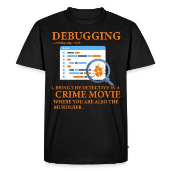 Debugging - Men's Premium Organic T-Shirt - black - Front - Nico (187cm)