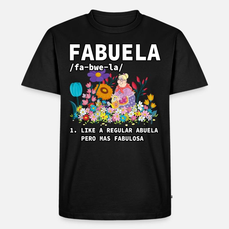 Fabuela - Männer Premium Bio T-Shirt - Schwarz