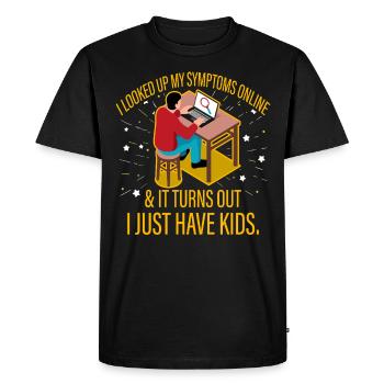 J’ai regardé mes symptômes en ligne - T-shirt Premium bio Homme - noir - Devant - Nico (187cm)