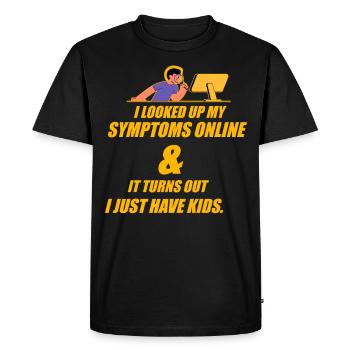 J’ai regardé mes symptômes en ligne - T-shirt Premium bio Homme - noir - Devant - Nico (187cm)
