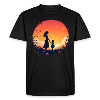 Mère - T-shirt Premium bio Homme - noir - Devant - Nico (187cm)