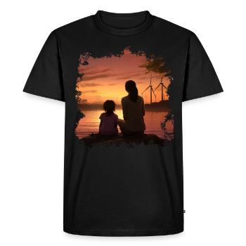 Mère - T-shirt Premium bio Homme - noir - Devant - Nico (187cm)
