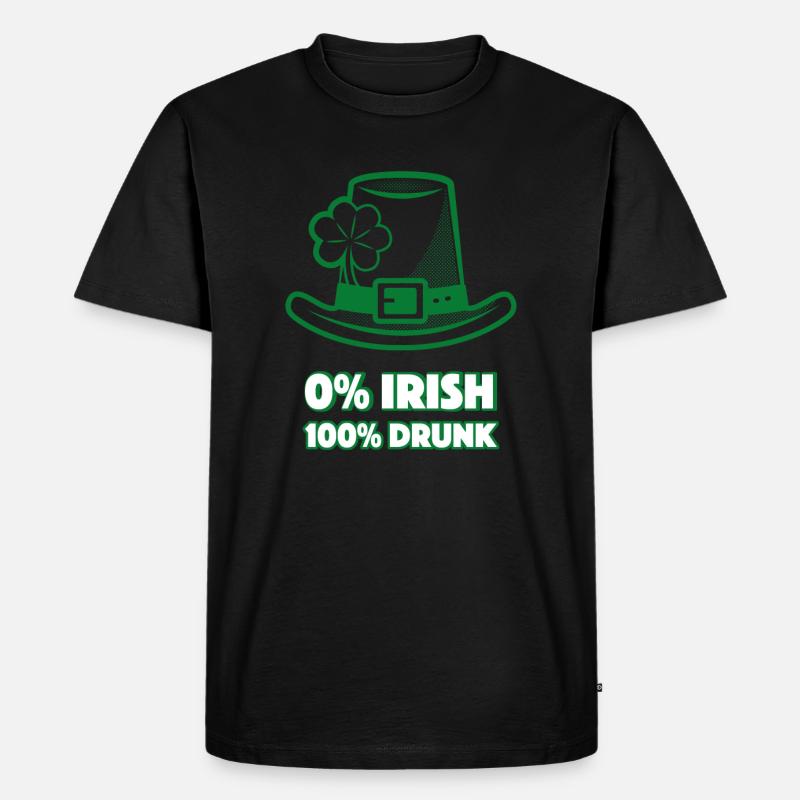 Irish - Männer Premium Bio T-Shirt - Schwarz