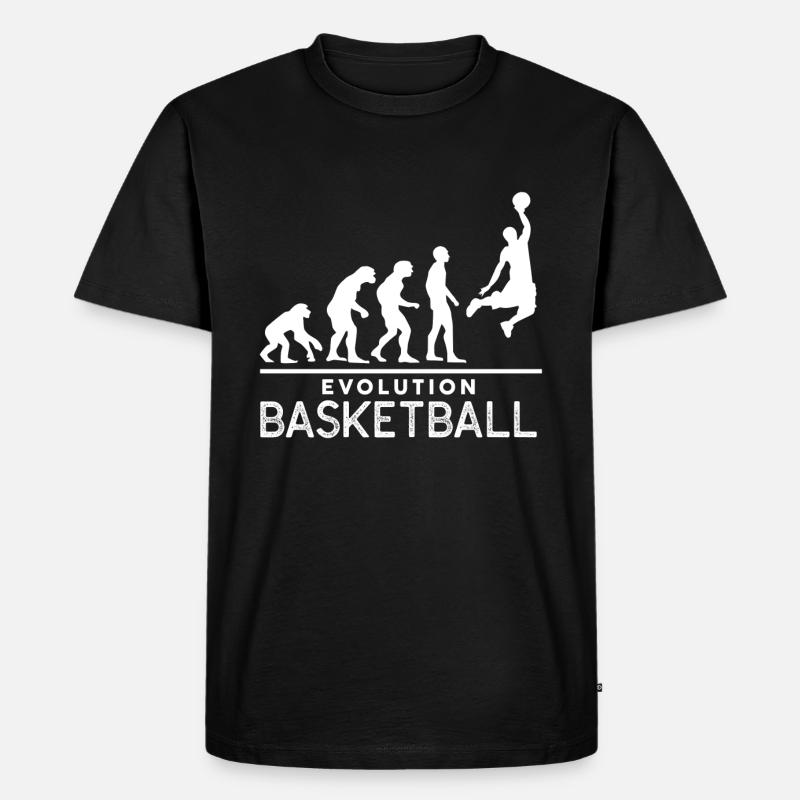 Evolution Basketball - Männer Premium Bio T-Shirt - Schwarz