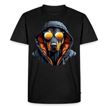 Loyal Beast | Rottweiler profile - Men's Premium Organic T-Shirt - black - Front - Nico (187cm)