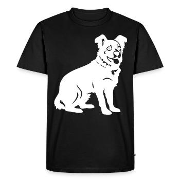 Silhouette de chien corgi - T-shirt Premium bio Homme - noir - Devant - Nico (187cm)