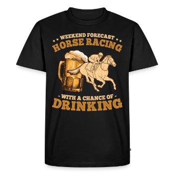 Chevaux et bière Équitation Amateurs de chevaux - T-shirt Premium bio Homme - noir - Devant - Nico (187cm)