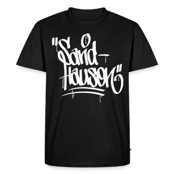 Sandhausen Graffiti Shirt - Men's Premium Organic T-Shirt - black - Front - Nico (187cm)