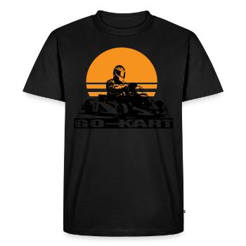 Faire du karting - T-shirt Premium bio Homme - noir - Devant - Nico (187cm)