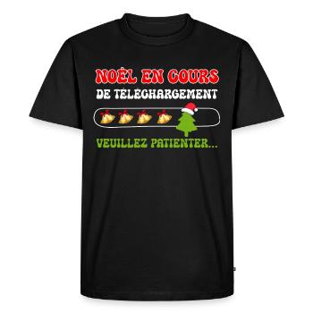 Téléchargement Sapin De Noël Homme Femme Enfant - T-shirt Premium bio Homme - noir - Devant - Nico (187cm)
