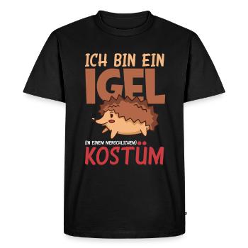 Je suis un hérisson drôle de cadeau de hérisson - T-shirt Premium bio Homme - noir - Devant - Nico (187cm)