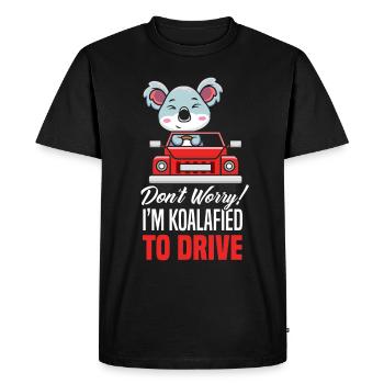 Driver's License Passed Gift - Men's Premium Organic T-Shirt - black - Front - Nico (187cm)