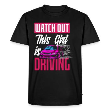 Driver's License Passed Gift - Men's Premium Organic T-Shirt - black - Front - Nico (187cm)
