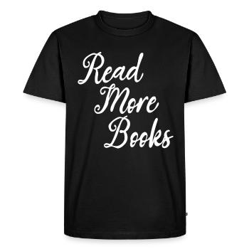 Library Literature Books Educational Read more - Men's Premium Organic T-Shirt - black - Front - Nico (187cm)