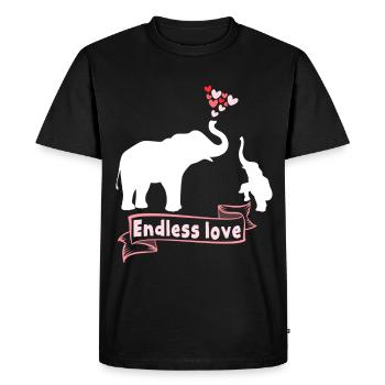 Éléphant Maman Enfants Mignon Maman - T-shirt Premium bio Homme - noir - Devant - Nico (187cm)