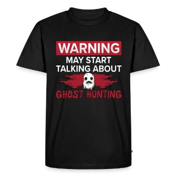 Ghost Hunter Paranormal Ghost Ghost Hunt Gift - Men's Premium Organic T-Shirt - black - Front - Nico (187cm)