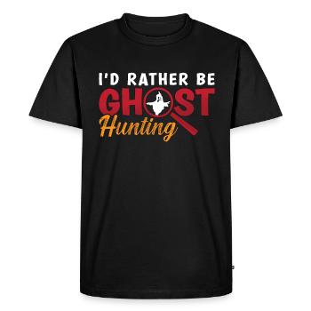 Ghost Hunter Paranormal Ghost Ghost Hunt Gift - Men's Premium Organic T-Shirt - black - Front - Nico (187cm)