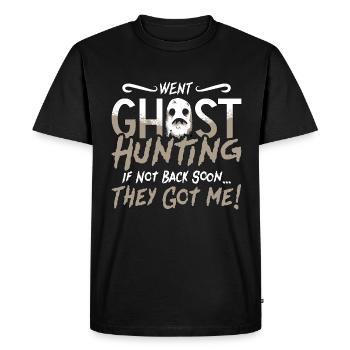 Ghost Hunter Ghost Hunt Creepy Horror Gift - Men's Premium Organic T-Shirt - black - Front - Nico (187cm)