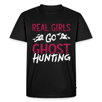 Ghost Hunter Creepy Ghost Hunt Horror Gift - Men's Premium Organic T-Shirt - black - Front - Nico (187cm)