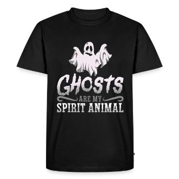Ghost Hunter Ghost Hunt Horror Creepy Gift - Men's Premium Organic T-Shirt - black - Front - Nico (187cm)