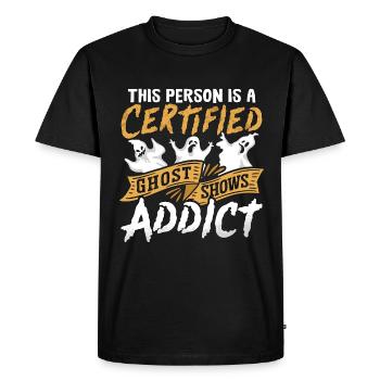 Ghost Hunter Creepy Horror Ghost Hunt Gift - Men's Premium Organic T-Shirt - black - Front - Nico (187cm)