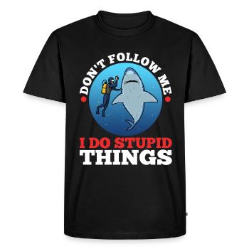 Ne me suivez pas, je fais des choses stupides, Skuba Diving - T-shirt Premium bio Homme - noir - Devant - Nico (187cm)