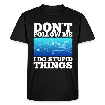 Ne me suivez pas, je fais des choses stupides, Skuba Diving - T-shirt Premium bio Homme - noir - Devant - Nico (187cm)