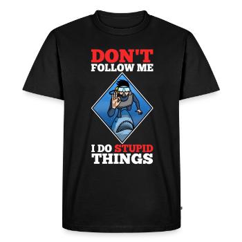 Ne me suivez pas, je fais des choses stupides, Skuba Diving - T-shirt Premium bio Homme - noir - Devant - Nico (187cm)